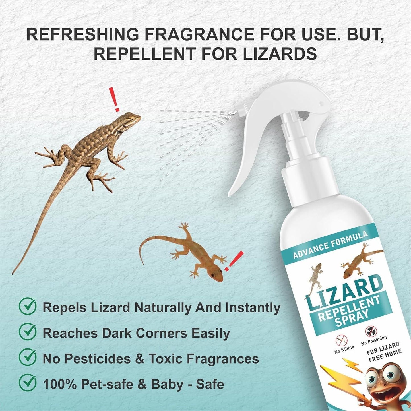 🦎 Lizard Repellent Spray (Pack of 2)